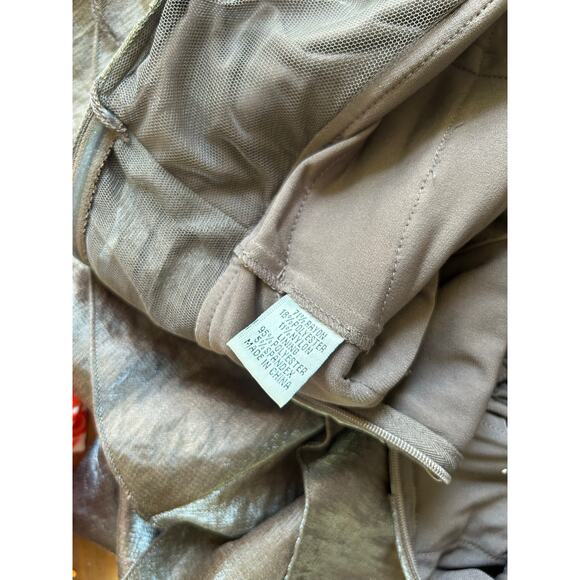 Vintage Y2K Cache Metallic Halter Mini Dress Womens size 6 Bodycon Glam Cocktail - Picture 10 of 11